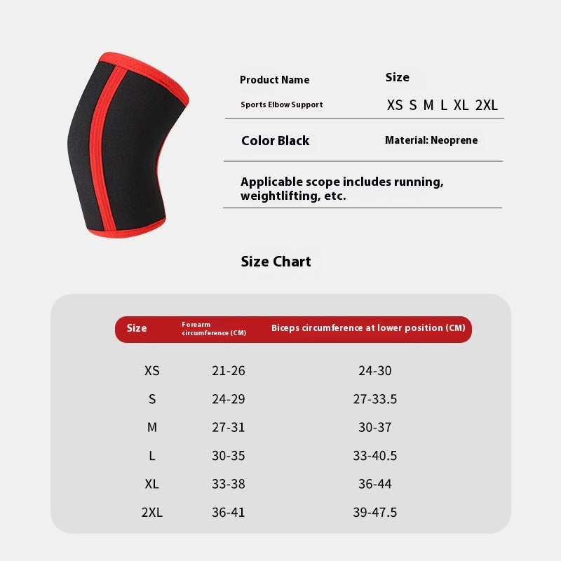 7mm neoprene elbow pad for strength training and weightlifting arm protection and joint support fitness equipment