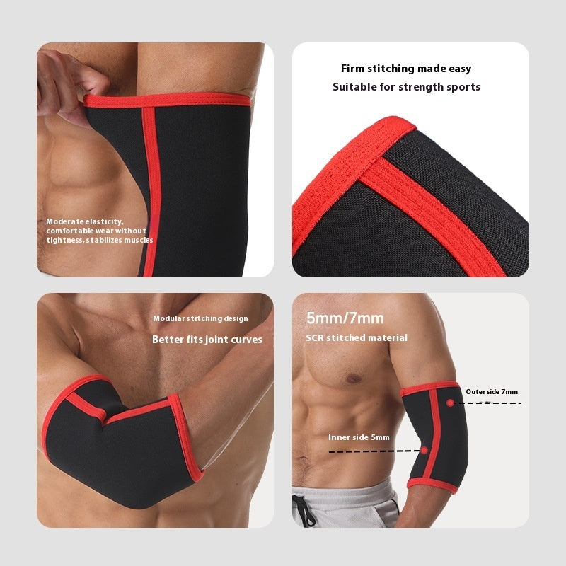 7mm neoprene elbow pad for strength training and weightlifting arm protection and joint support fitness equipment