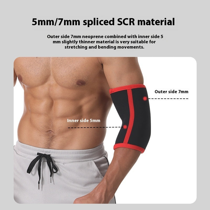 7mm neoprene elbow pad for strength training and weightlifting arm protection and joint support fitness equipment