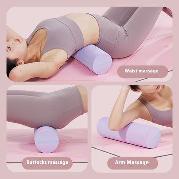 solid smooth surface foam roller for muscle recovery, flexibility, and post-workout relief fitness equipment