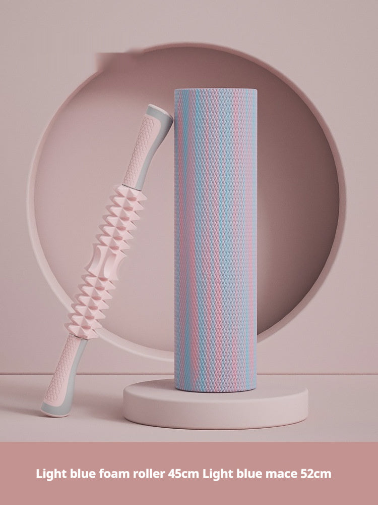 solid smooth surface foam roller for muscle recovery, flexibility, and post-workout relief fitness equipment