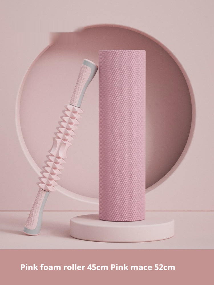 solid smooth surface foam roller for muscle recovery, flexibility, and post-workout relief fitness equipment