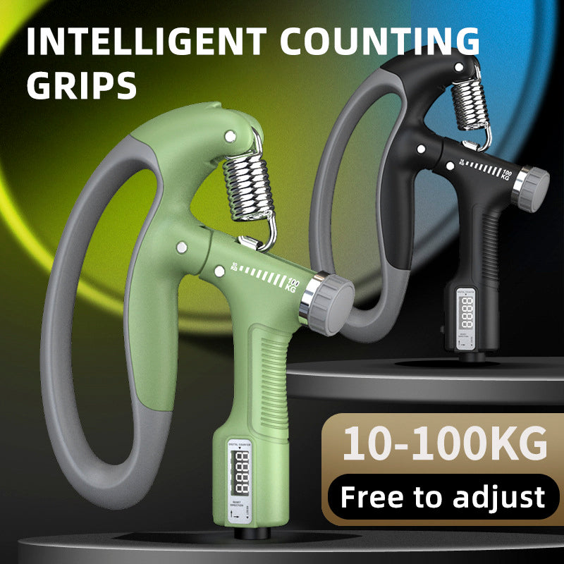 smart adjustable grip trainer 10 to 100kg with rep counter for hand and forearm strength training fitness equipment
