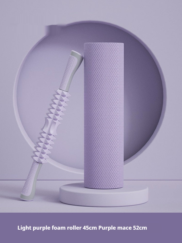 solid smooth surface foam roller for muscle recovery, flexibility, and post-workout relief fitness equipment