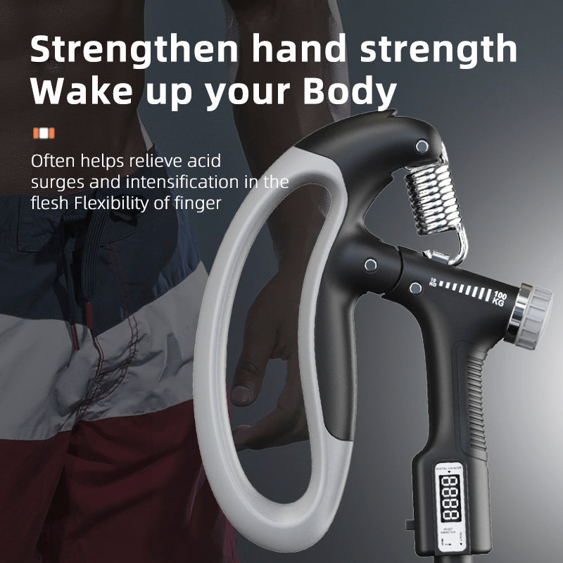 smart adjustable grip trainer 10 to 100kg with rep counter for hand and forearm strength training fitness equipment