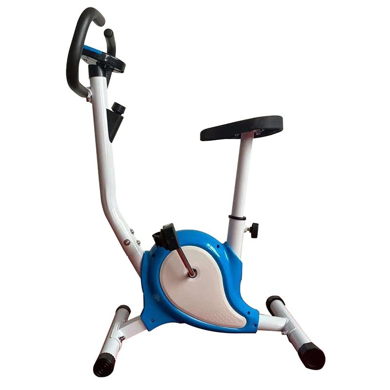 home office spinning fitness bicycle with resistance ribbon for cardio workout and indoor cycling training