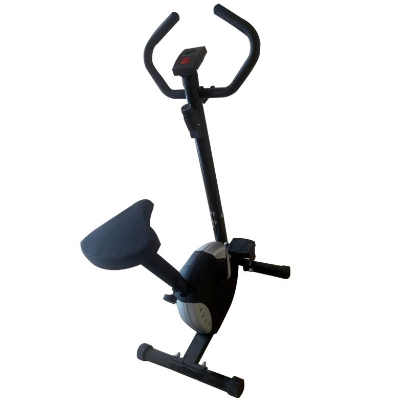 home office spinning fitness bicycle with resistance ribbon for cardio workout and indoor cycling training